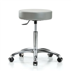 Perch Single Lever Swivel Stool in Chrome | Source Medical Equipment